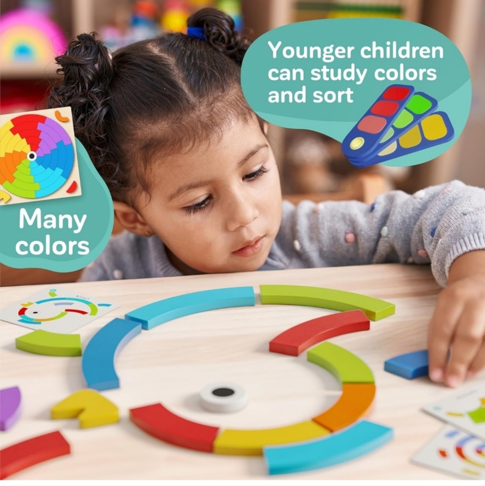 Toddler learning wooden Montessori toys - Picture 2 of 8